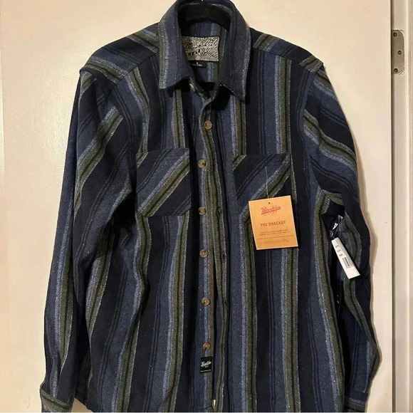 NEW BROOKLYN CLOTH SHACKET BLENDED FABRIC COMFORT WEAR • LAPEL COLLAR • BOXY CUT - Picture 1 of 7